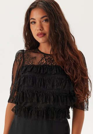 Frill Detail Wide Sleeve Blouse