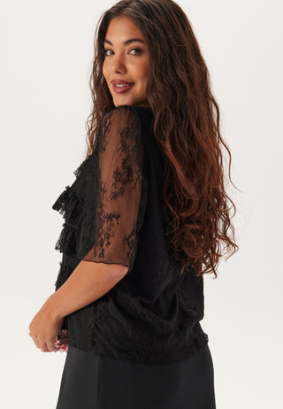 Frill Detail Wide Sleeve Blouse