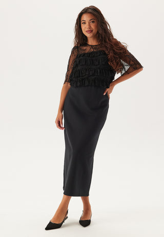 Frill Detail Wide Sleeve Blouse