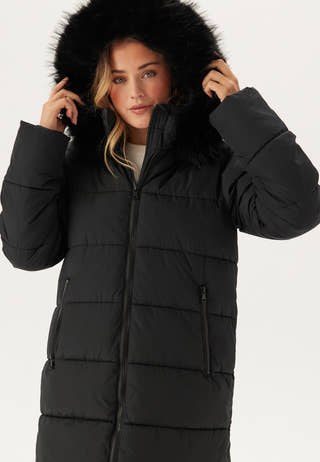 Hooded Padded Long Jacket