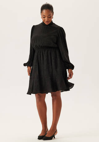 Jacquard Flounce Dress