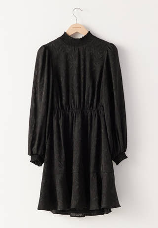 Jacquard Flounce Dress