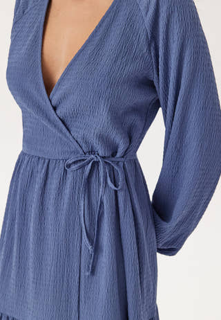 Jersey Structure Wrap Dress