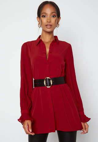 Juliana pleated sleeve tunic