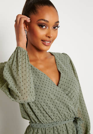 Linn midi Long Sleeve Dress