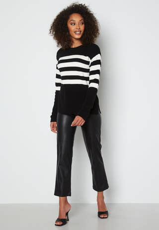 Striped O-neck  Knitted Sweater