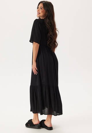 Puff Sleeve Viscose Dress