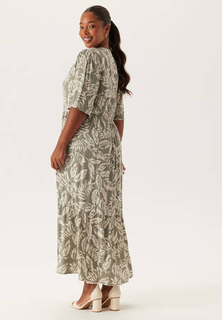 Puff Sleeve Viscose Dress