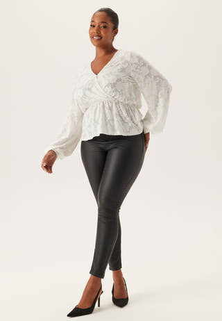 Push-up Coated Slim Trousers