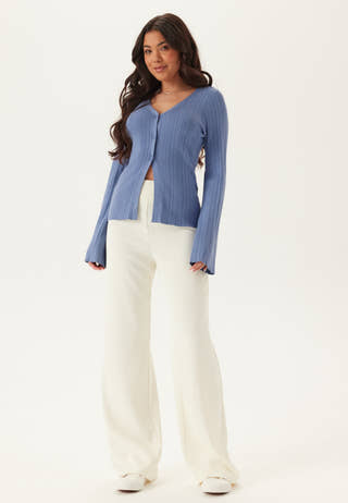 Rib Sculpted Knitted Cardigan