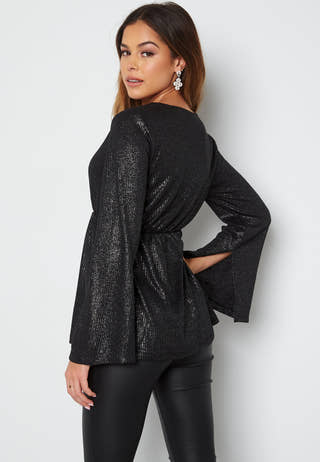 Romy glitter wrap top