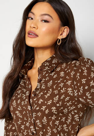 Serene puff sleeve dress