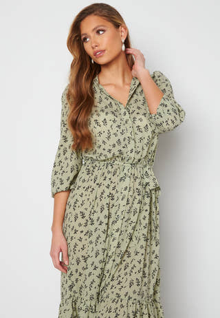 Serene puff sleeve dress