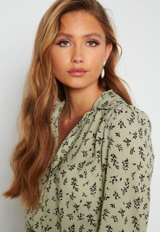 Serene puff sleeve dress