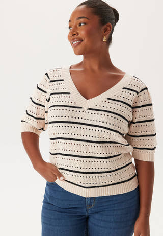 Short Sleeve Knit Sweater