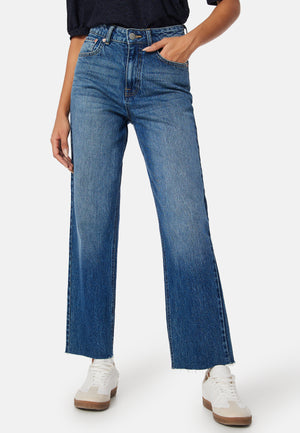 High Straight Ankle Jeans