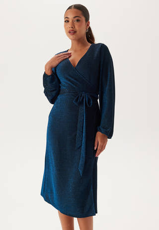 Sparkling Midi Wrap Dress