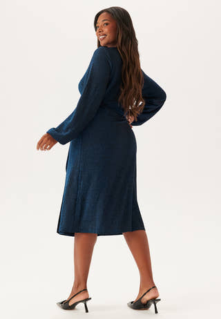 Sparkling Midi Wrap Dress
