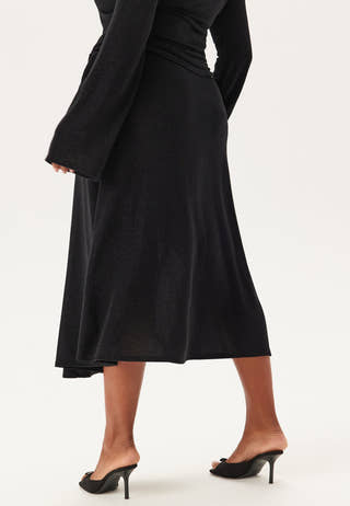 Sparkling Wrap Midi Skirt