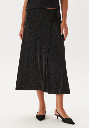 Sparkling Wrap Midi Skirt