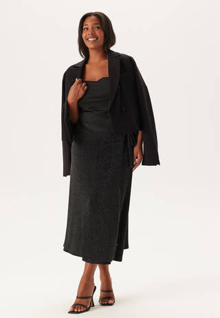 Sparkling Wrap Midi Skirt