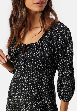 Soft Puff Sleeve Dress