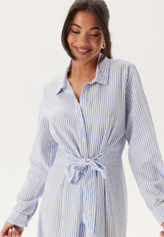 Tie Detail Cotton Shirt Dress