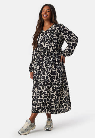 V-neck Viscose Dress