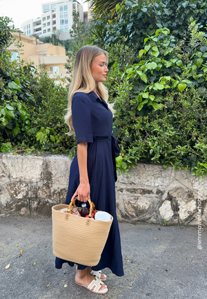 Viscose Belted Shirt Dress