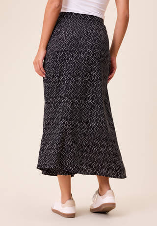 Viscose Midi Wrap Skirt
