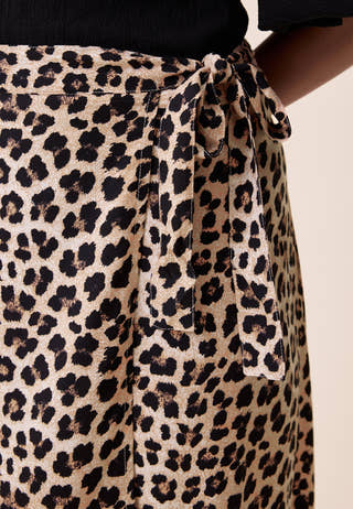 Viscose Midi Wrap Skirt