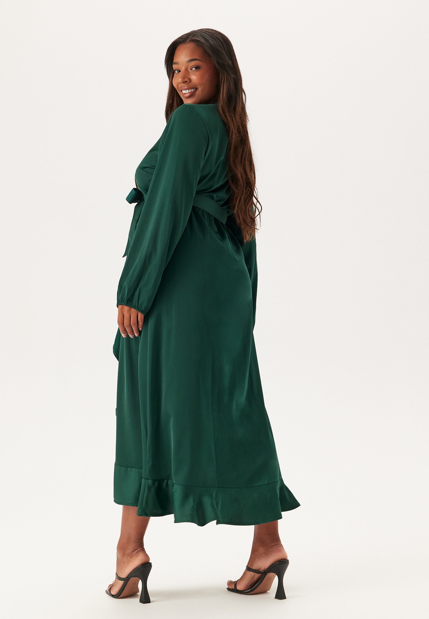 holly maxi dress Holly Ruffle Trim Sleeveless Maxi Dress Brown / S