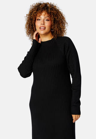 Yazmin fine knitted rib dress