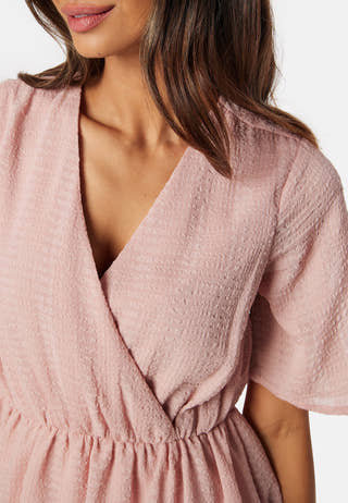 Butterfly Sleeve Flounce Dress