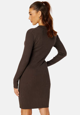Plum L/S Polo Dress