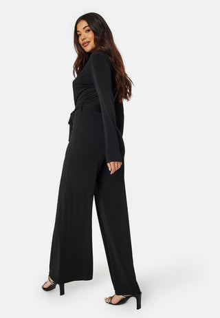 Deep V Wide Leg Jumpsuit