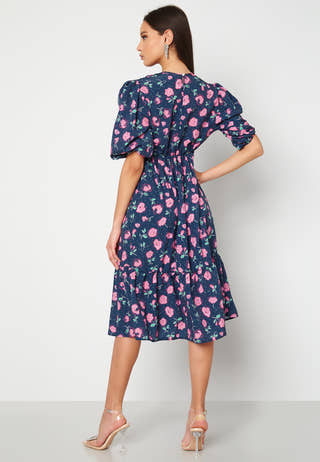 Floral Smock Midaxi Dress