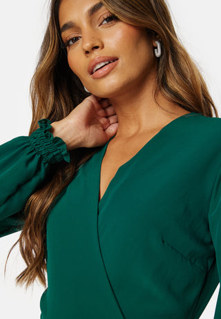 Frilly Wrap Mini Dress