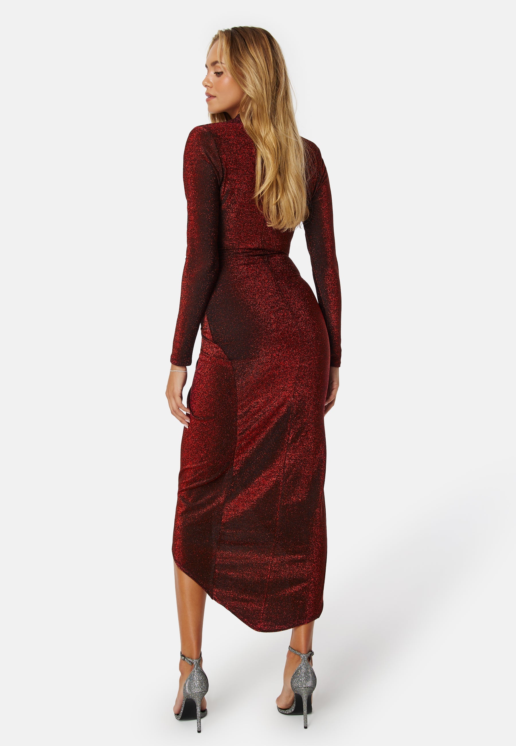 john zack red dress strapless open back dress John zack Long Sleeve One Shoulder Maxi Dress Bridesmaid dresses Red