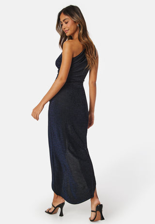 Glitter One Shoulder Rouch Dress
