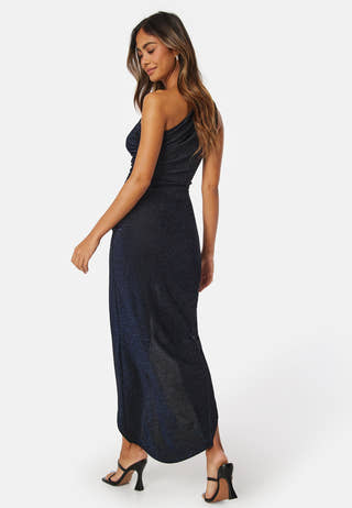 Glitter One Shoulder Rouch Dress