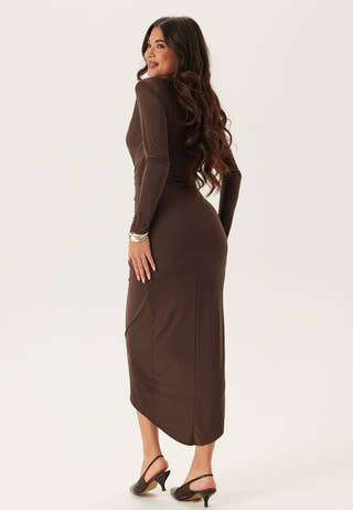 Long Sleeve Rouch Dress