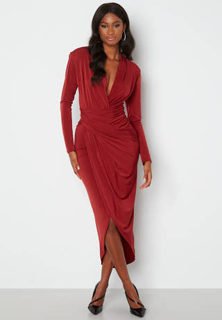 Long Sleeve Rouch Dress