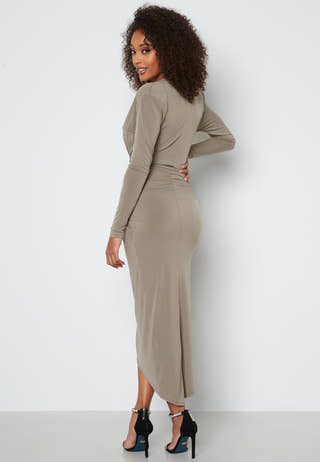 Long Sleeve Rouch Dress