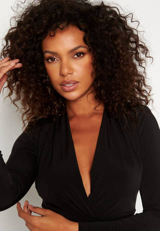 Long Sleeve Rouch Mini Dress