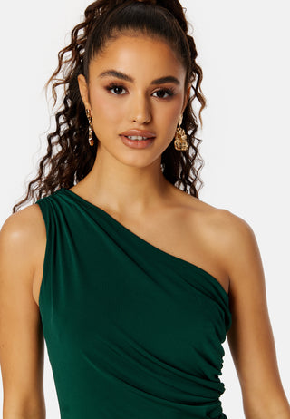 One Shoulder Rouch Dress
