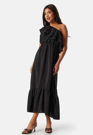 One Shoulder Ruffle Maxi Dress