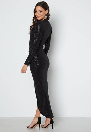 Sequin Rouch Maxi Dress