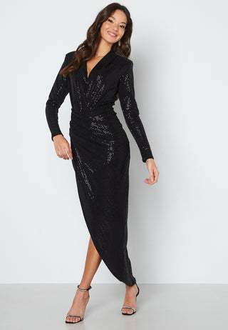 Sequin Rouch Maxi Dress