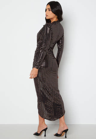 Sequin Rouch Maxi Dress